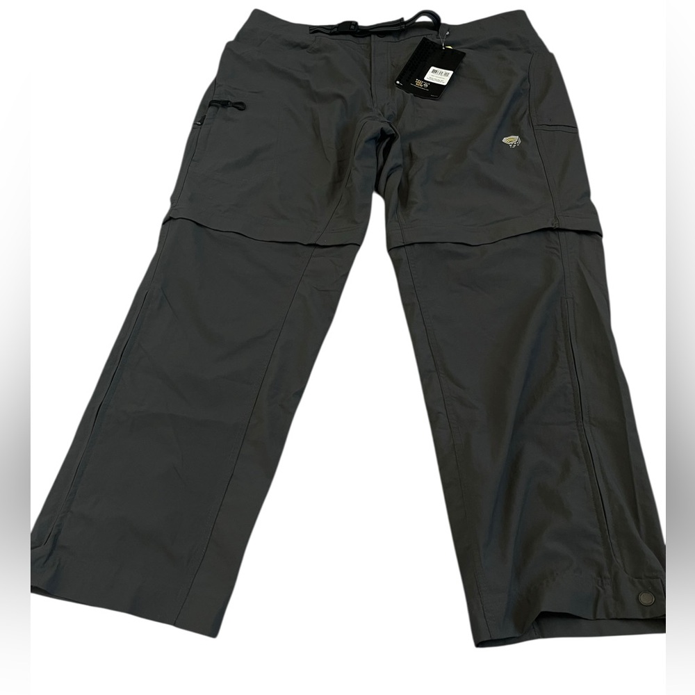 Mountain Hardware Convertible Hiking Pants Shorts Zip Off Gray Nylon Outdoor XXL
